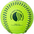 Champro-USSSA-11-Inch-Fastpitch-Softball-CSB41-Optic-Yellow-Blue-Stitch-Leather-Front-View