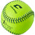 Champro-USSSA-11-Inch-Fastpitch-Softball-CSB41-Optic-Yellow-Blue-Stitch-Leather-Front-View