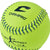 Champro-USSSA-11-Inch-Fastpitch-Softball-CSB41-Optic-Yellow-Blue-Stitch-Leather-Front-View