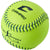 Champro-TFP-47-USSSA-12-Inch-Fastpitch-Softball-CSB42-Optic-Yellow-Leather-Blue-Stitch-Front-View