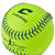 Champro-TFP-47-USSSA-12-Inch-Fastpitch-Softball-CSB42-Optic-Yellow-Leather-Blue-Stitch-Front-View