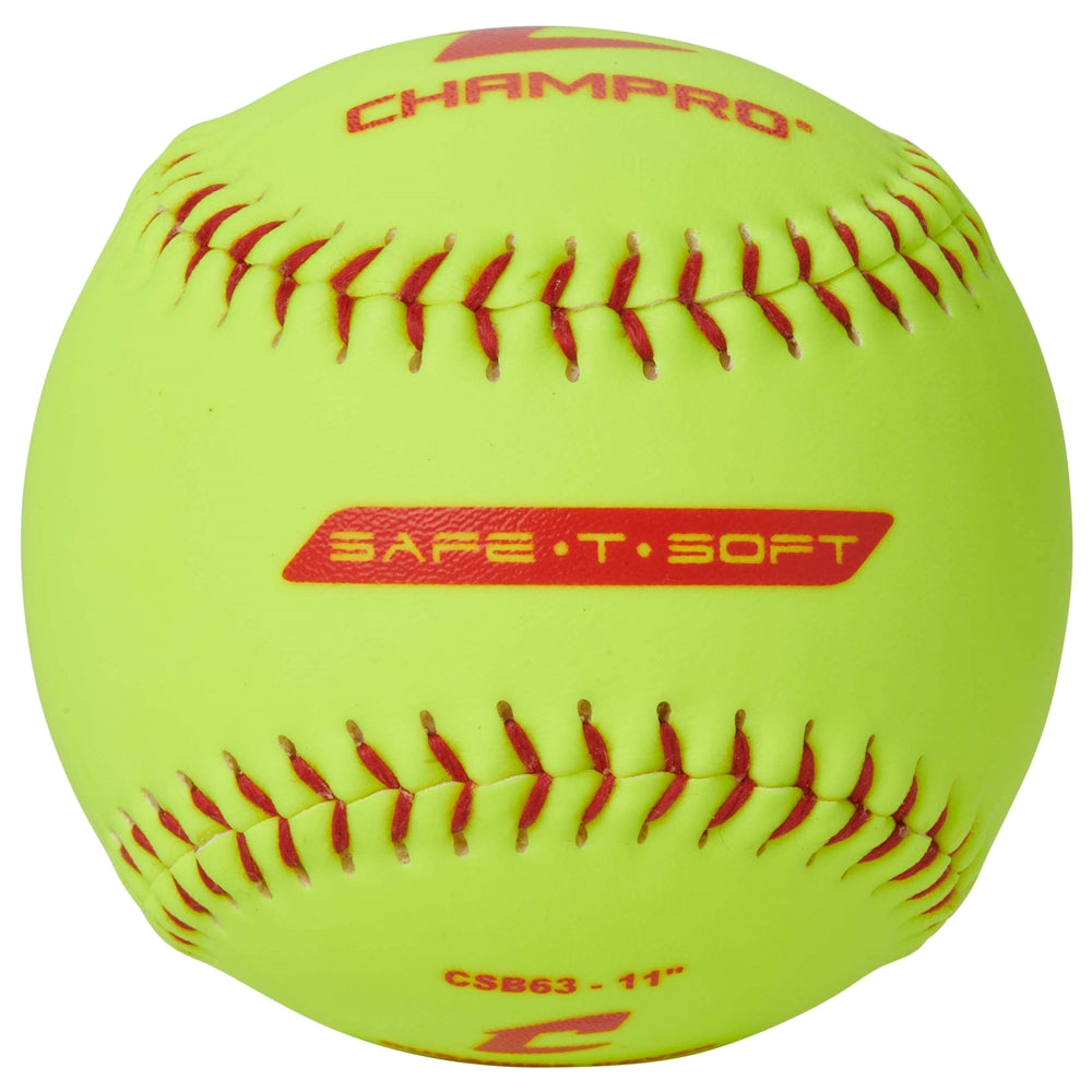 Champro-11-Inch-Safe-T-Soft-Fastpitch-Softball-CSB63-RIF-3-Optic-Yellow-Front-View