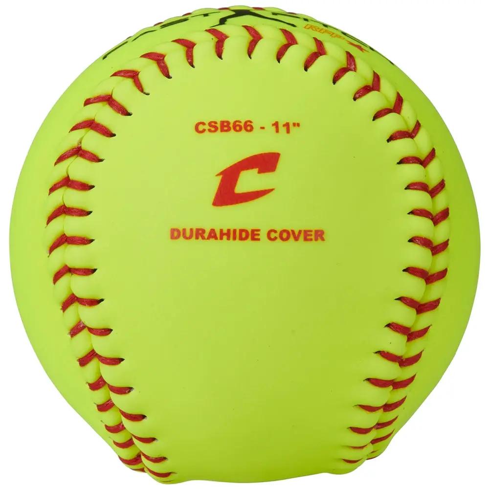Champro-11-Inch-Durahide-Practice-Fastpitch-Softball-CSB66-Optic-Yellow-Front-View