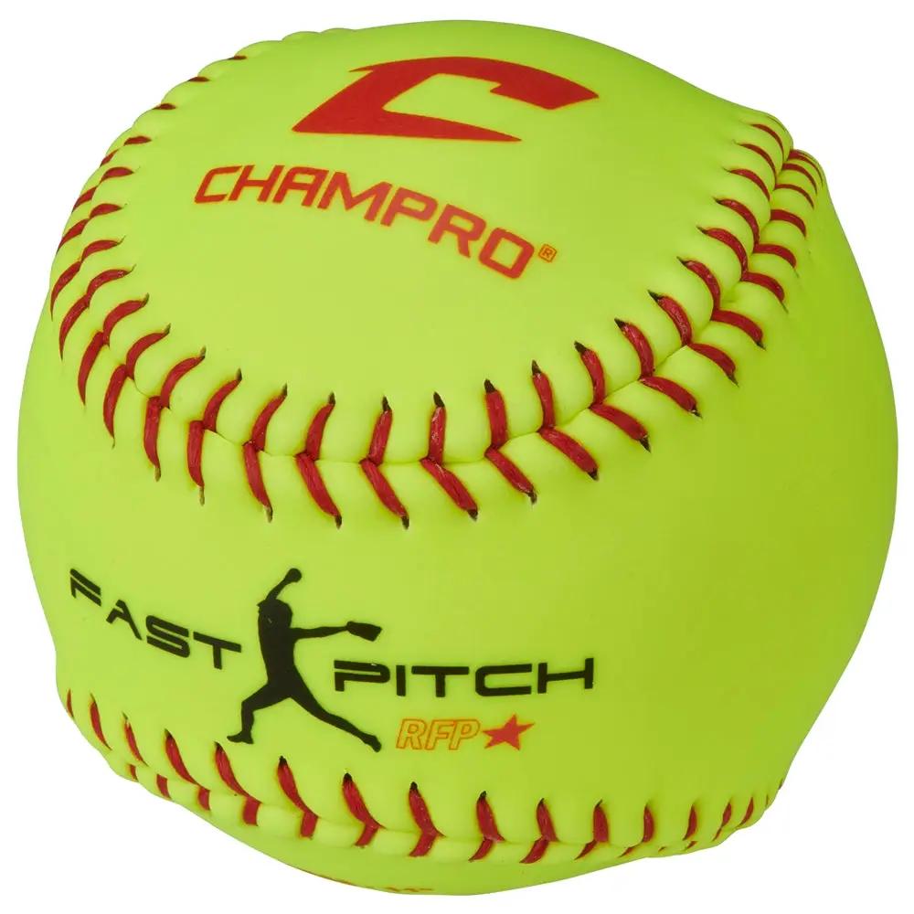 Champro-11-Inch-Durahide-Practice-Fastpitch-Softball-CSB66-Optic-Yellow-Front-View