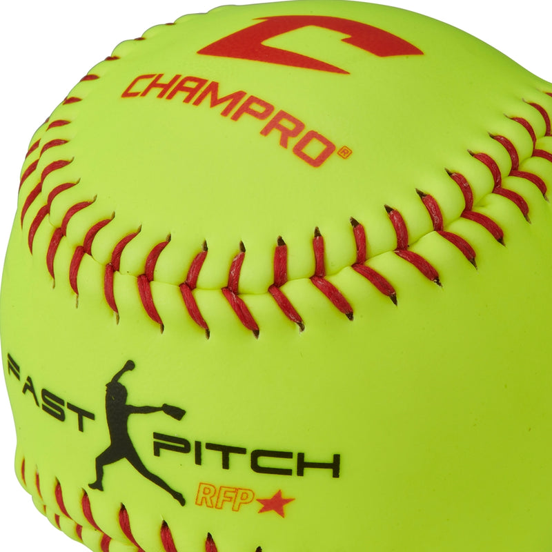Champro-11-Inch-Durahide-Practice-Fastpitch-Softball-CSB66-Optic-Yellow-Front-View