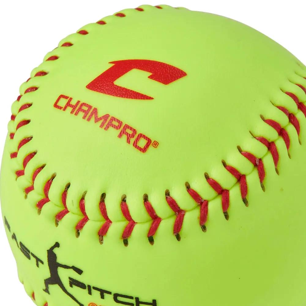 Champro-11-Inch-Durahide-ASA-USA-Fastpitch-Softball-CSB7-Optic-Yellow-Front-View