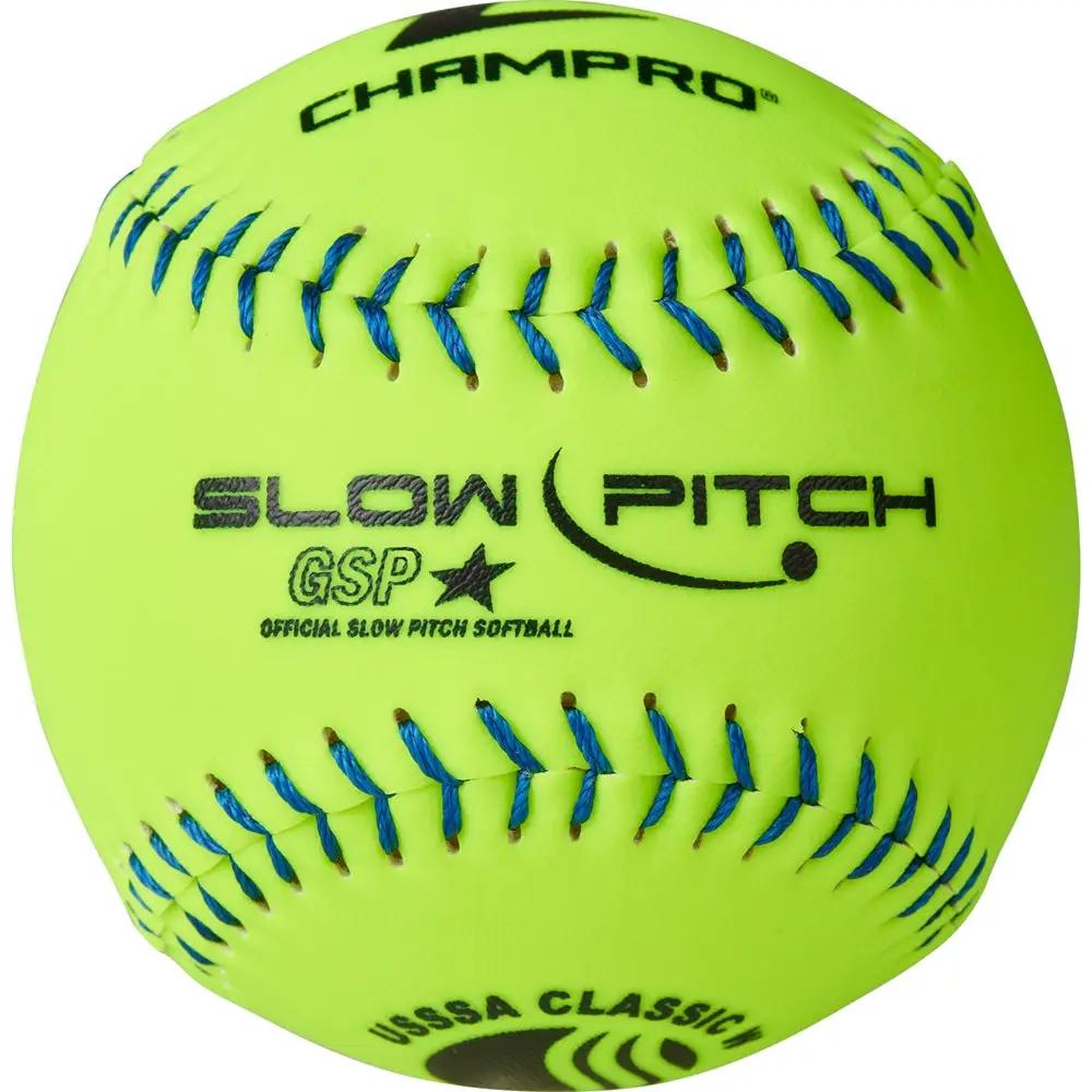 Champro-GSP-40-USSSA-11-Inch-Classic-W-Womens-Slowpitch-Softball-CSB83-Optic-Yellow-Front-View