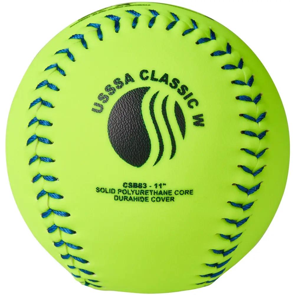 Champro-GSP-40-USSSA-11-Inch-Classic-W-Womens-Slowpitch-Softball-CSB83-Optic-Yellow-Front-View