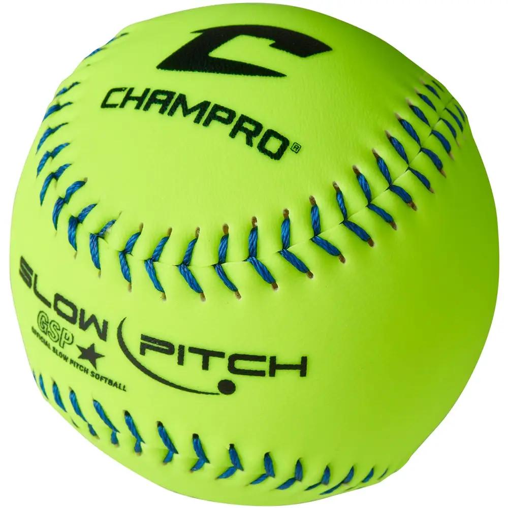 Champro-GSP-40-USSSA-11-Inch-Classic-W-Womens-Slowpitch-Softball-CSB83-Optic-Yellow-Front-View
