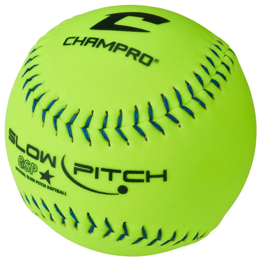 Champro-GSP-40-USSSA-12-Inch-Classic-M-Mens-Slowpitch-Softball-CSB84-Optic-Yellow-Front-View