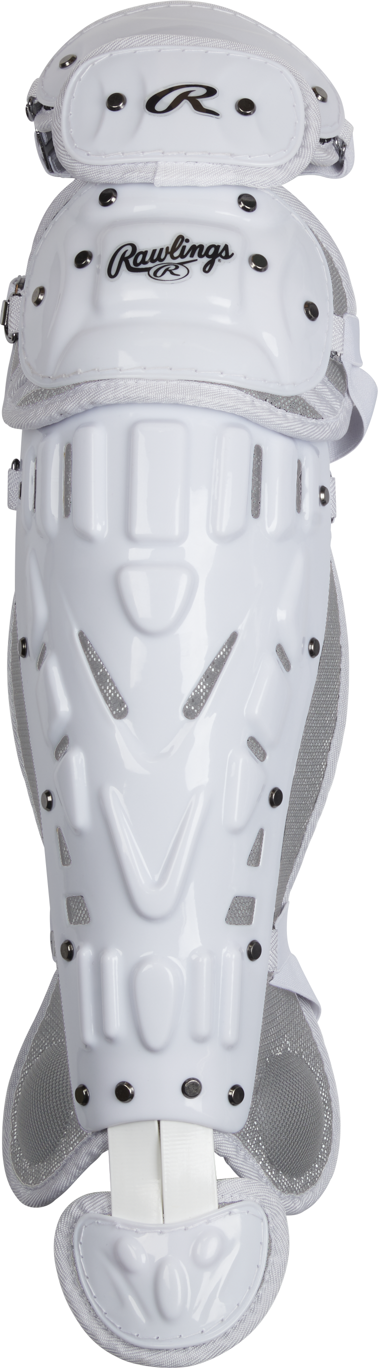 Rawlings-Velo-2.0-CSSBL-Large-Fastpitch-Catchers-Box-Set-White-Silver-Front-View