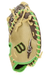 wilson-a1000-dubai-wbg25101rt33-brown-blonde-green-33-inch-cm33-baseball-catchers-mitt-side