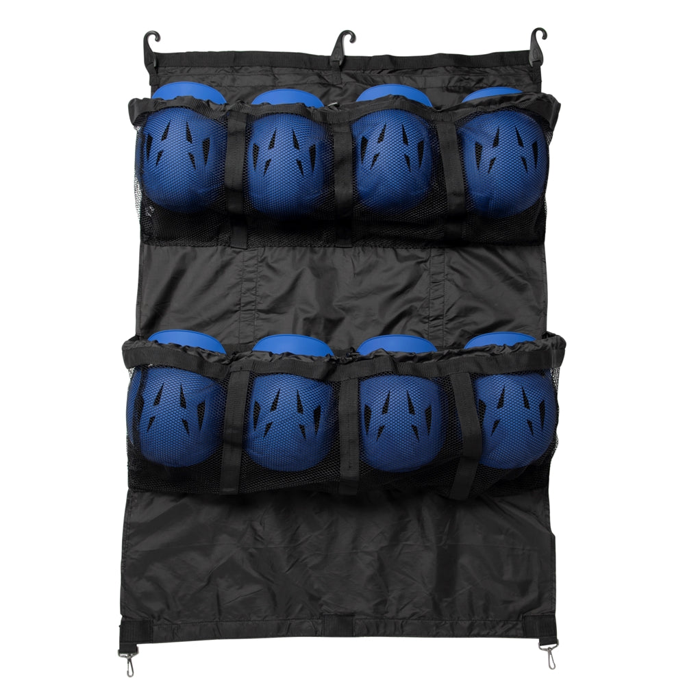 Champro-8-Helmet-Fence-Hanging-Carry-Bag-E21B-Black-Front-View