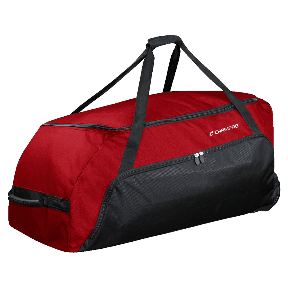 Champro-Jumbo-All-Purpose-Bag-on-Wheels-E50-Scarlet-Front-View