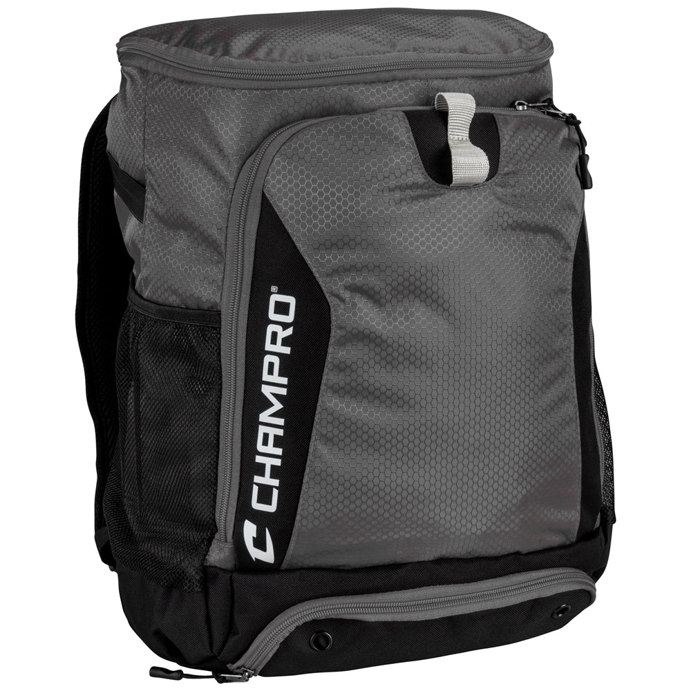 Champro-Fortress-2-Backpack-E81-Graphite-Front-View