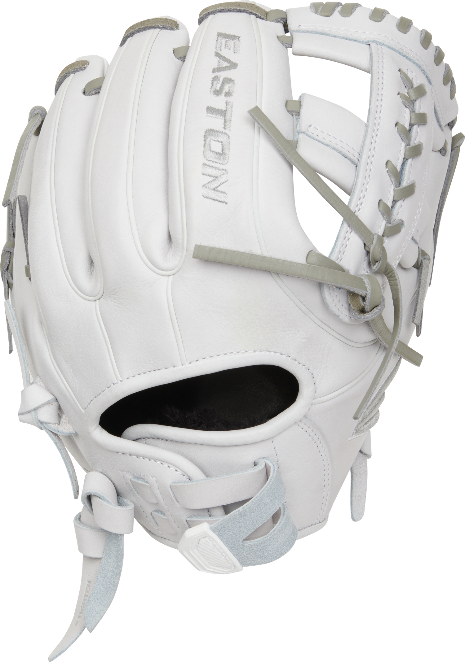 Easton-Pro-Collection-EPCFP1175-19W-11-75-Inch-White-Gray-Braided-Single-Post-Fastpitch-Softball-Infield-Glove-Front-Back-View