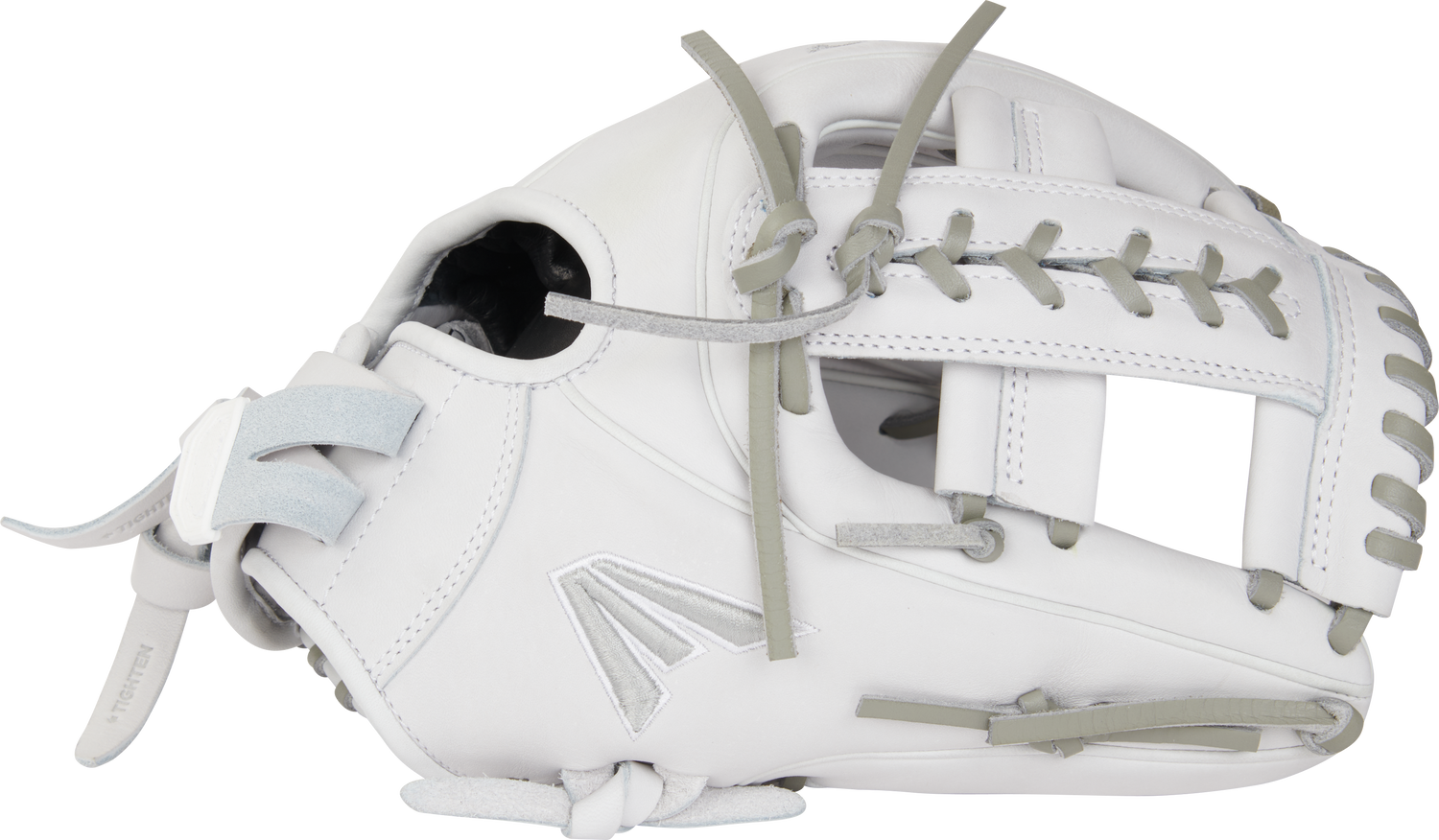 Easton-Pro-Collection-EPCFP1175-19W-11-75-Inch-White-Gray-Braided-Single-Post-Fastpitch-Softball-Infield-Glove-Front-Back-View
