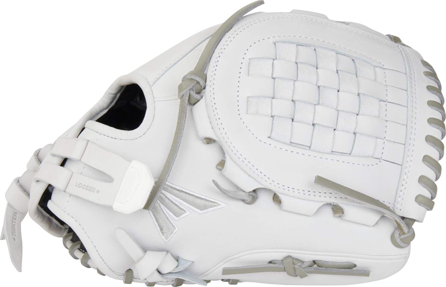 Easton-Pro-Collection-EPCFP120-3W-12-Inch-White-Gray-Basket-Web-Fastpitch-Softball-Infield-Glove-Front-Back-View