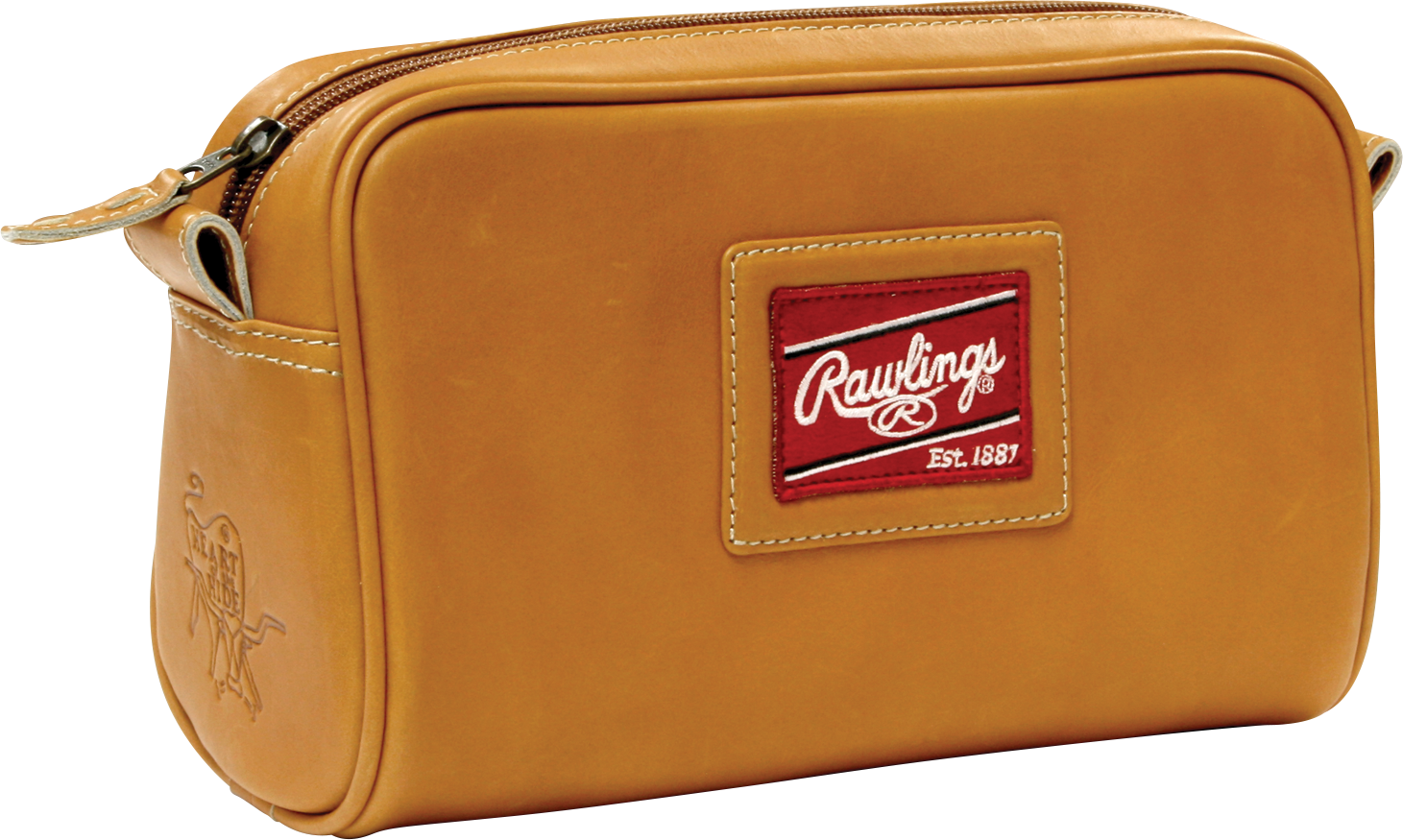 Rawlings-Heart-of-the-Hide-HOHTKT-Tan-Leather-Travel-Kit-Toiletry-Bag-Angle-View