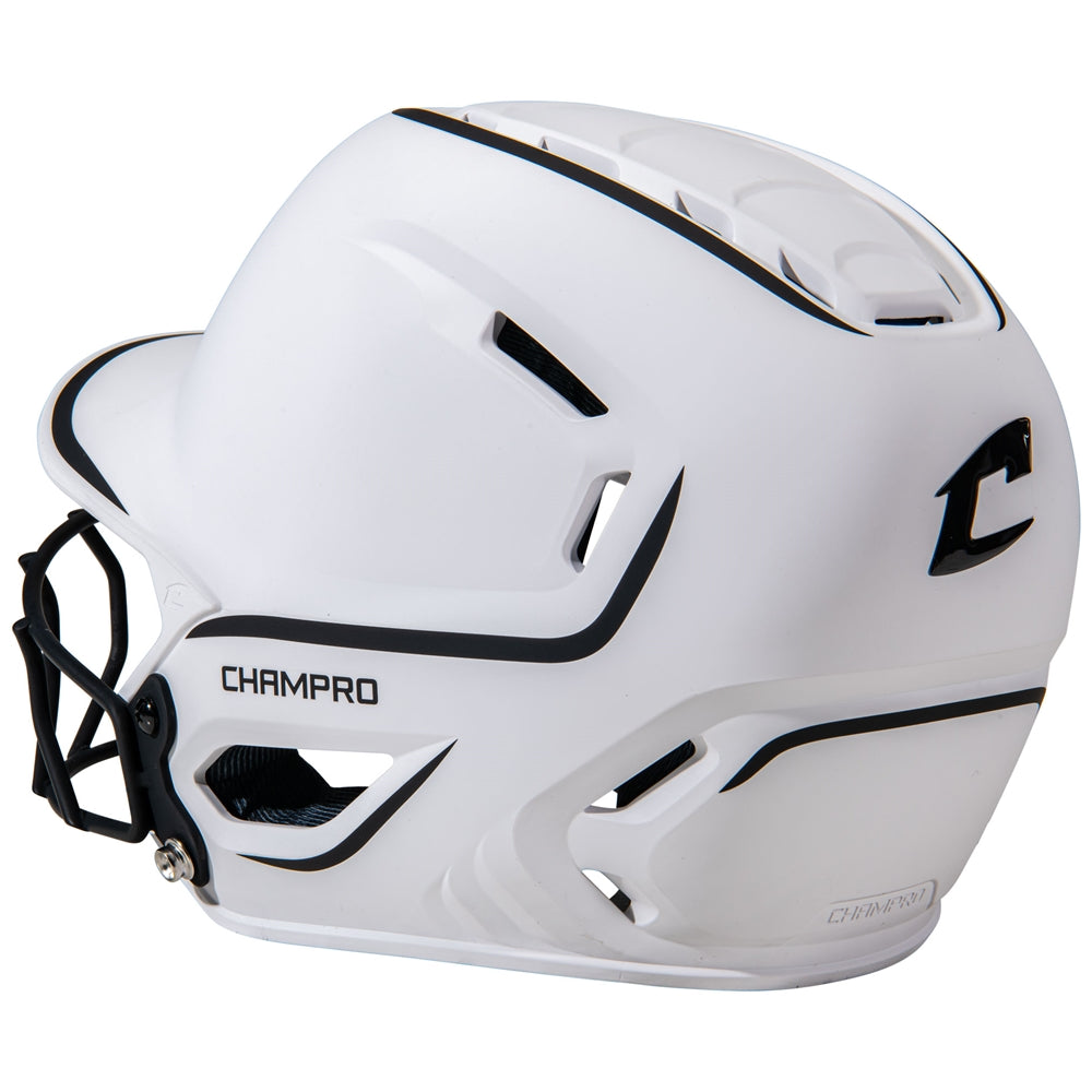 Champro-HXE-Two-Tone-Matte-Large-Softball-Helmet-Facemask-HXEFPM2-Black-Front-View