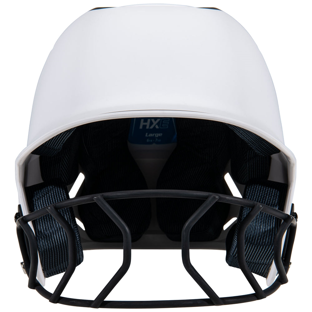 Champro-HXE-Two-Tone-Matte-Large-Softball-Helmet-Facemask-HXEFPM2-Black-Front-View