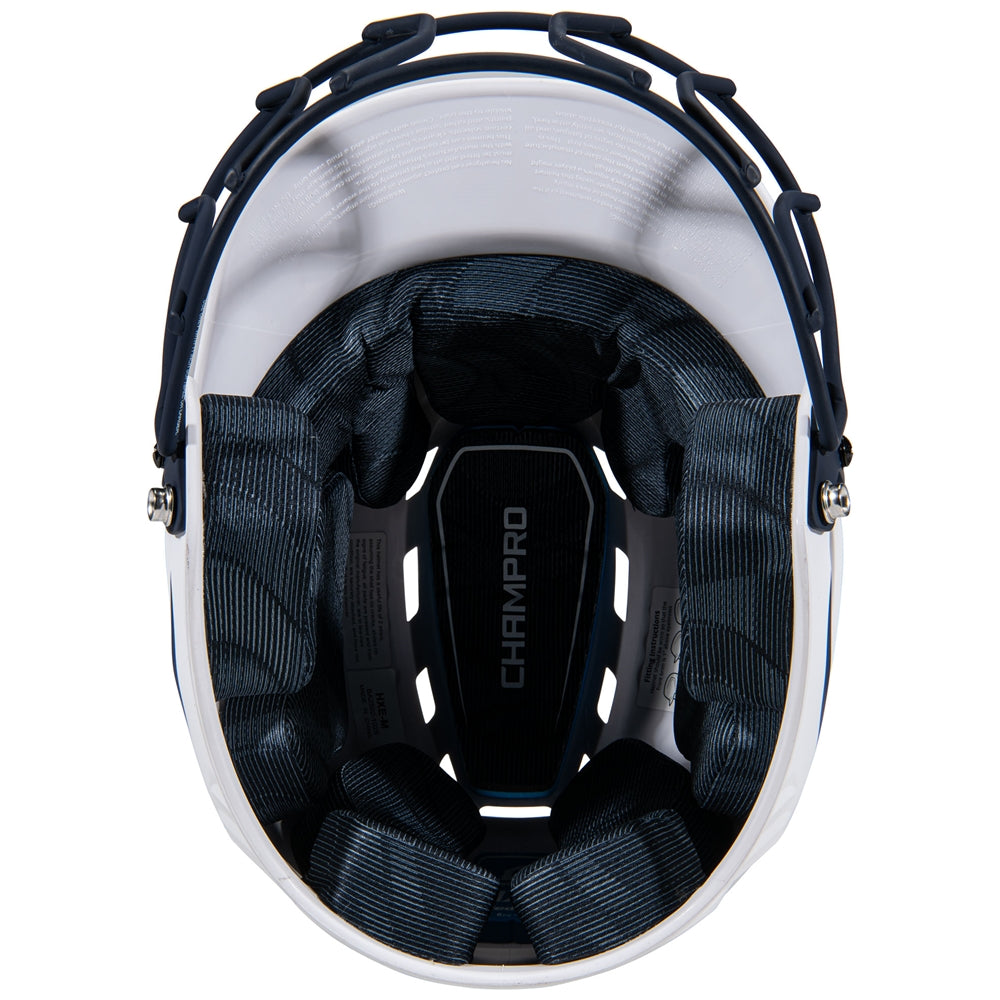 Champro-HXE-Two-Tone-Matte-Large-Softball-Helmet-Facemask-HXEFPM2-Black-Front-View