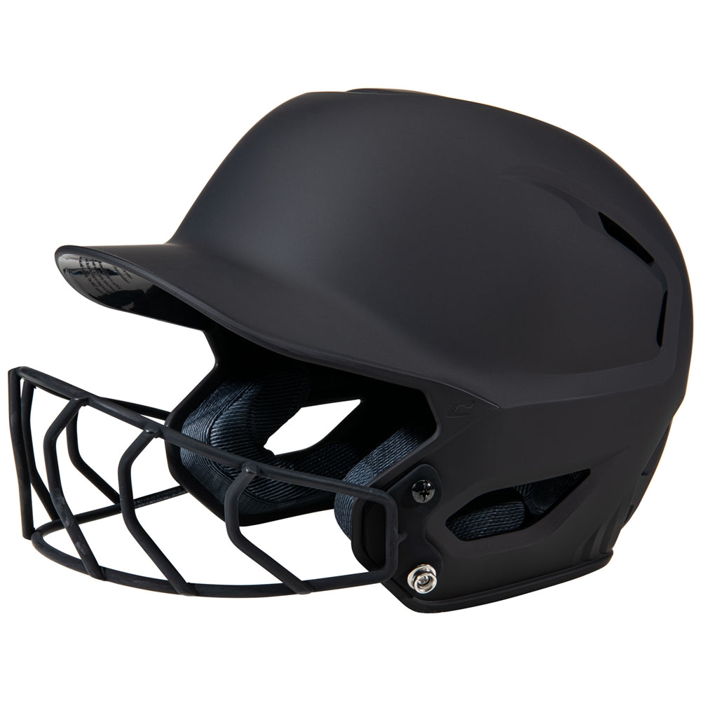 Champro-HXE-Matte-Large-Softball-Helmet-Facemask-HXEFPM-Black-Front-View