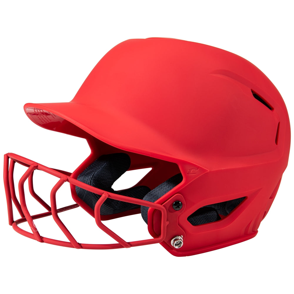 HXE Matte Softball Helmet w/Facemask