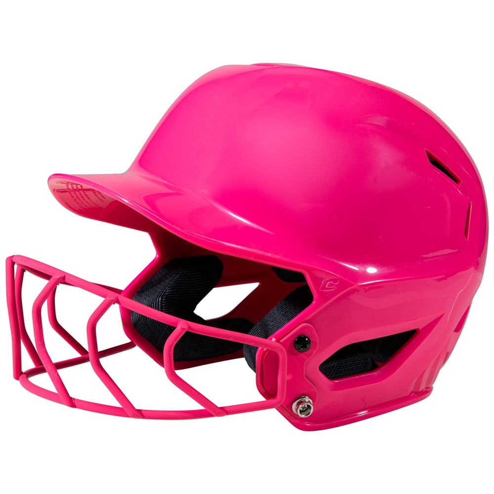 Champro-HXE-Starter-Medium-Softball-Helmet-Facemask-HXEFPS-Pink-Front-View