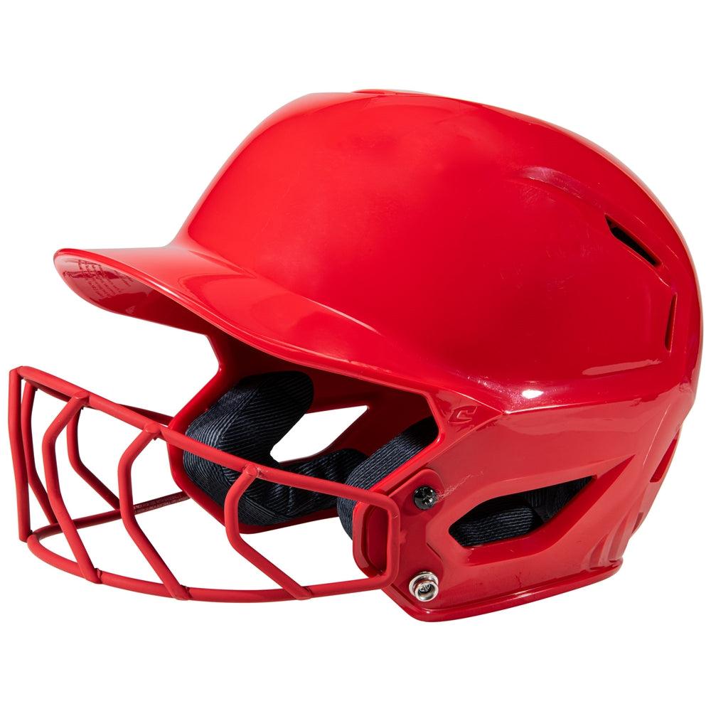 Champro-HXE-Starter-Medium-Softball-Helmet-Facemask-HXEFPS-Scarlet-Front-View