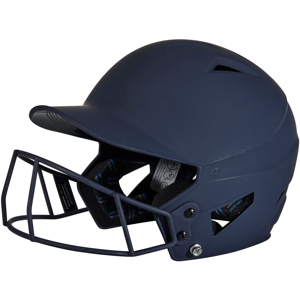 Champro-HX-Rise-Fastpitch-Batting-Helmet-Facemask-HXFPM-Navy-Front-View