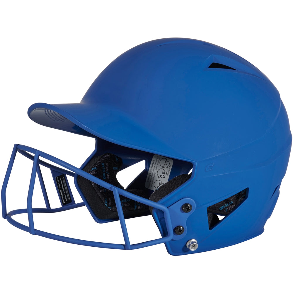 Champro-HX-Rise-Fastpitch-Batting-Helmet-Facemask-HXFPM-Royal-Front-View