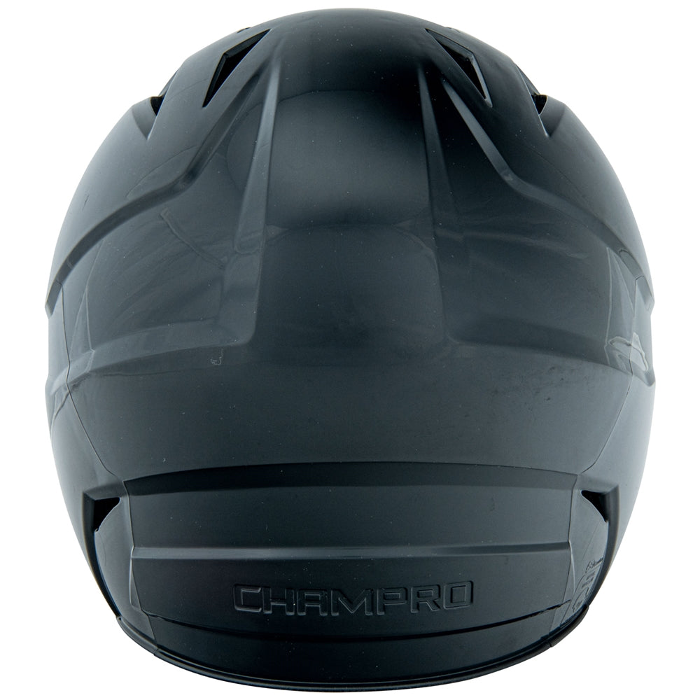 Champro-HX-Rookie-Fastpitch-Junior-Batting-Helmet-Facemask-HXFPU-Black-Front-View