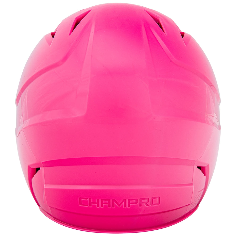Champro-HX-Rookie-Fastpitch-Senior-Batting-Helmet-Facemask-HXFPU-Optic-Pink-Front-View
