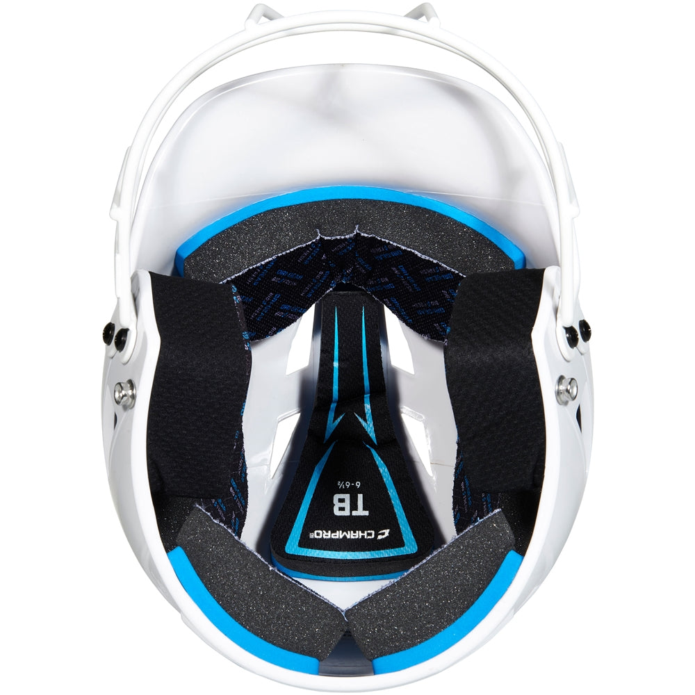Champro-HX-Rookie-Fastpitch-T-Ball-Batting-Helmet-Facemask-HXFPU-White-Front-View