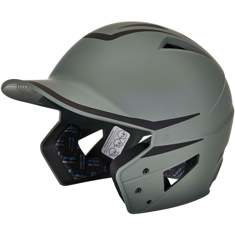 Champro-HX-Legend-Matte-Junior-Baseball-Helmet-HXM2-Graphite-Black-Front-View