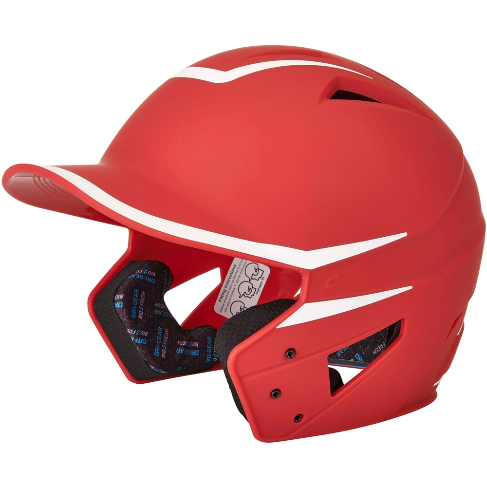Champro-HX-Legend-Matte-Senior-Baseball-Helmet-HXM2-Scarlet-White-Front-View