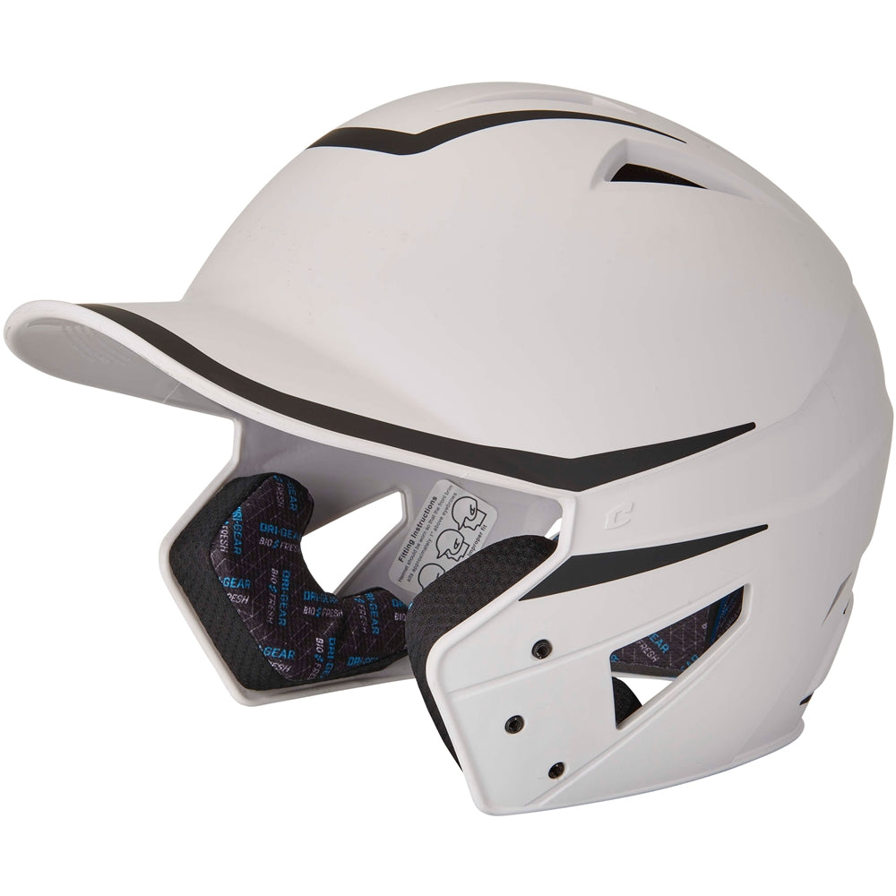 Champro-HX-Legend-Matte-Senior-Baseball-Helmet-HXM2-White-Black-Front-View