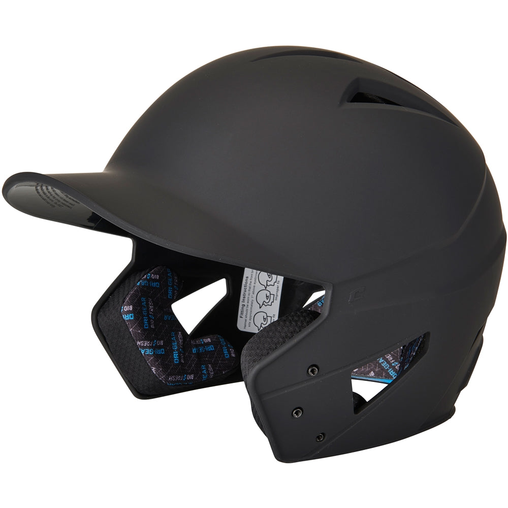 Champro-HX-Gamer-Baseball-Senior-Batting-Helmet-HXM-Black-Front-View