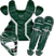 Rawlings-Mach-Pro-MCHPROCSL-Large-Catchers-Set-Helmet-Chest-Protector-Leg-Guards-Dark-Green-White-Front-View