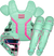 Rawlings-Mach-Pro-MCHPROCSL-Large-Catchers-Set-Helmet-Chest-Protector-Leg-Guards-Mint-Pink-Front-View
