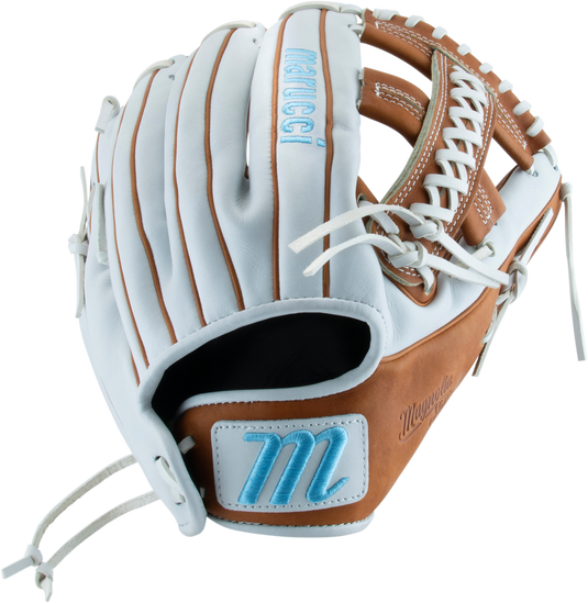 2025 Marucci Acadia 12" 45A5 Fastpitch Softball Glove MFG3AC45A5FPCM with full-grain leather and M Type fit system for maximum comfort and control.