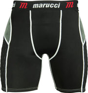 Marucci Men's Padded Baseball/Softball Slider Shorts MASL - Black / Small