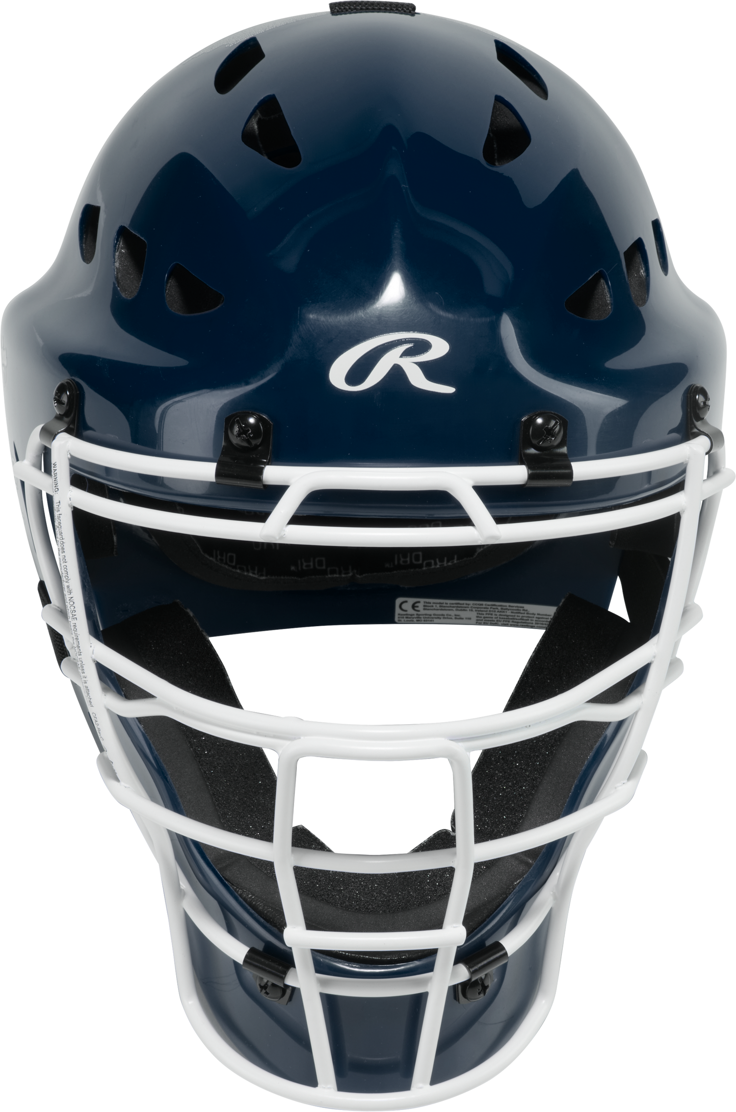 Rawlings-Players-3-Series-PLYCS3J-Junior-Catchers-Set-Helmet-Chest-Protector-Leg-Guards-Navy-White-Front-View