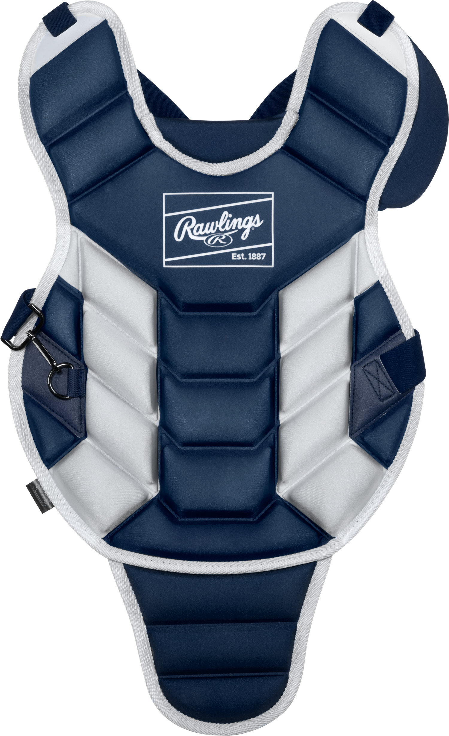Rawlings-Players-3-Series-PLYCS3J-Junior-Catchers-Set-Helmet-Chest-Protector-Leg-Guards-Navy-White-Front-View