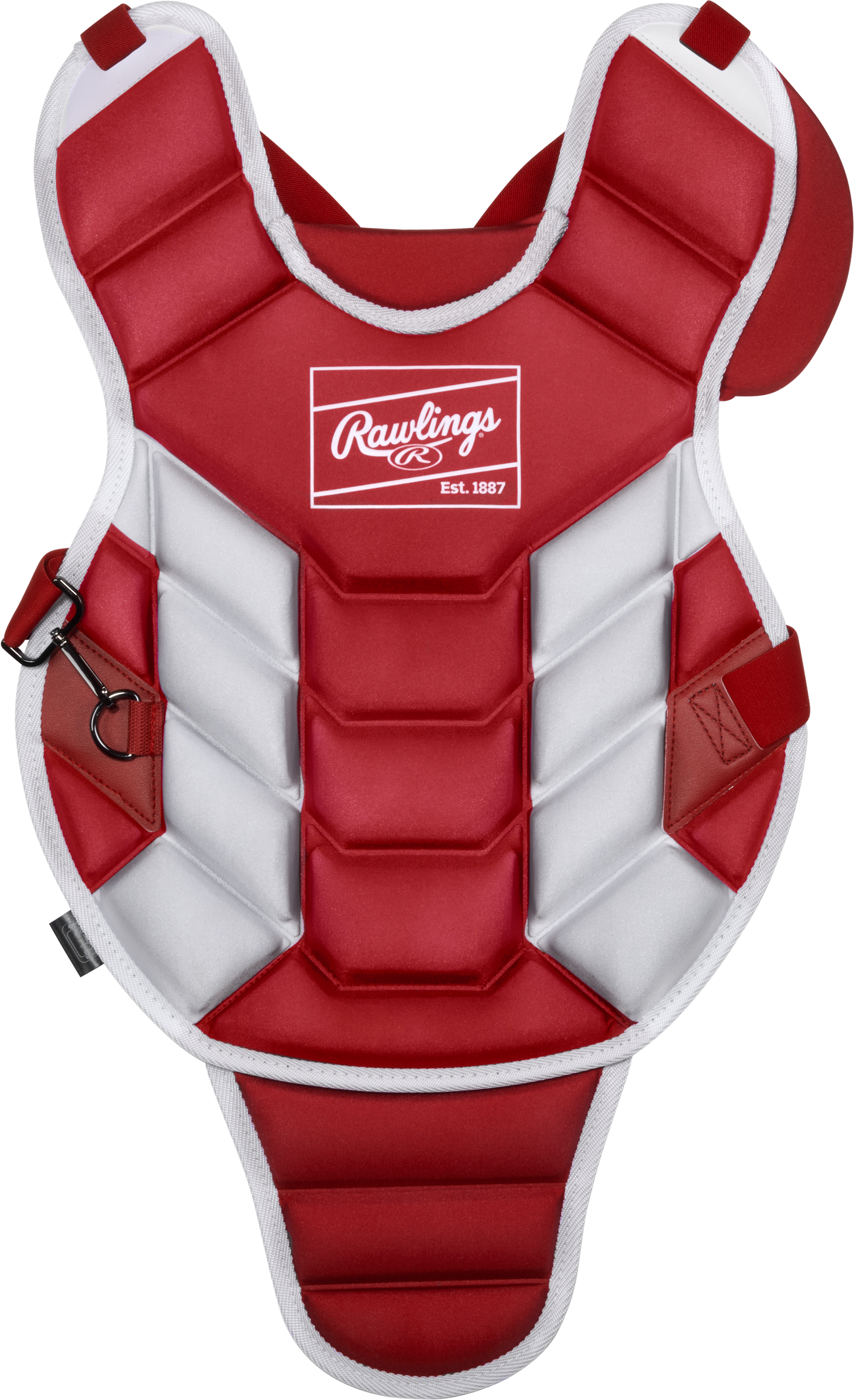 Rawlings-Players-3-Series-PLYCS3T-T-Ball-Catchers-Set-Helmet-Chest-Protector-Leg-Guards-Scarlet-White-Front-View