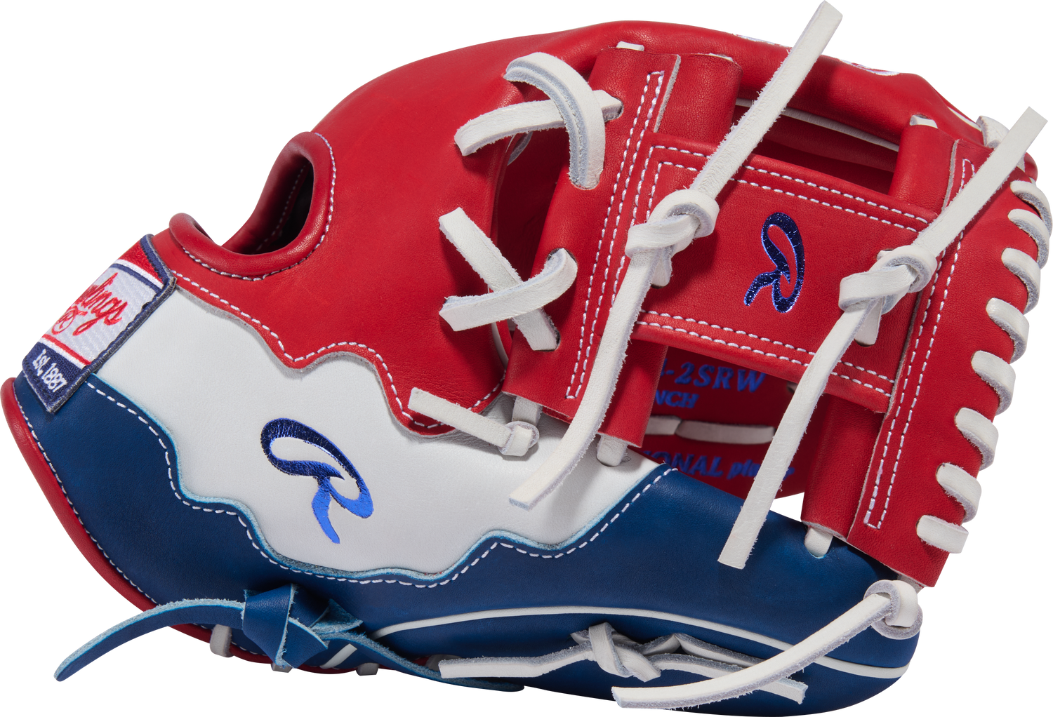 rawlings-pror204-2srw-red-white-blue-heart-of-the-hide-baseball-glove