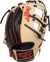 Rawlings-Heart-of-the-Hide-PROR204-32C-11-5-Inch-Croc-Skin-Camel-Black-Red-Infield-Baseball-Glove-Front-Back-View