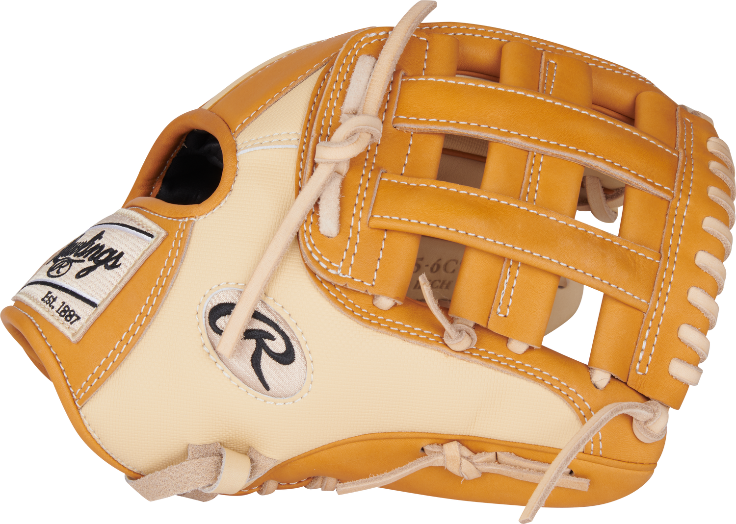 Rawlings-Heart-of-the-Hide-PROR205-6CTSS-11-75-Inch-Camel-Tan-Infield-Baseball-Glove-Front-Back-View