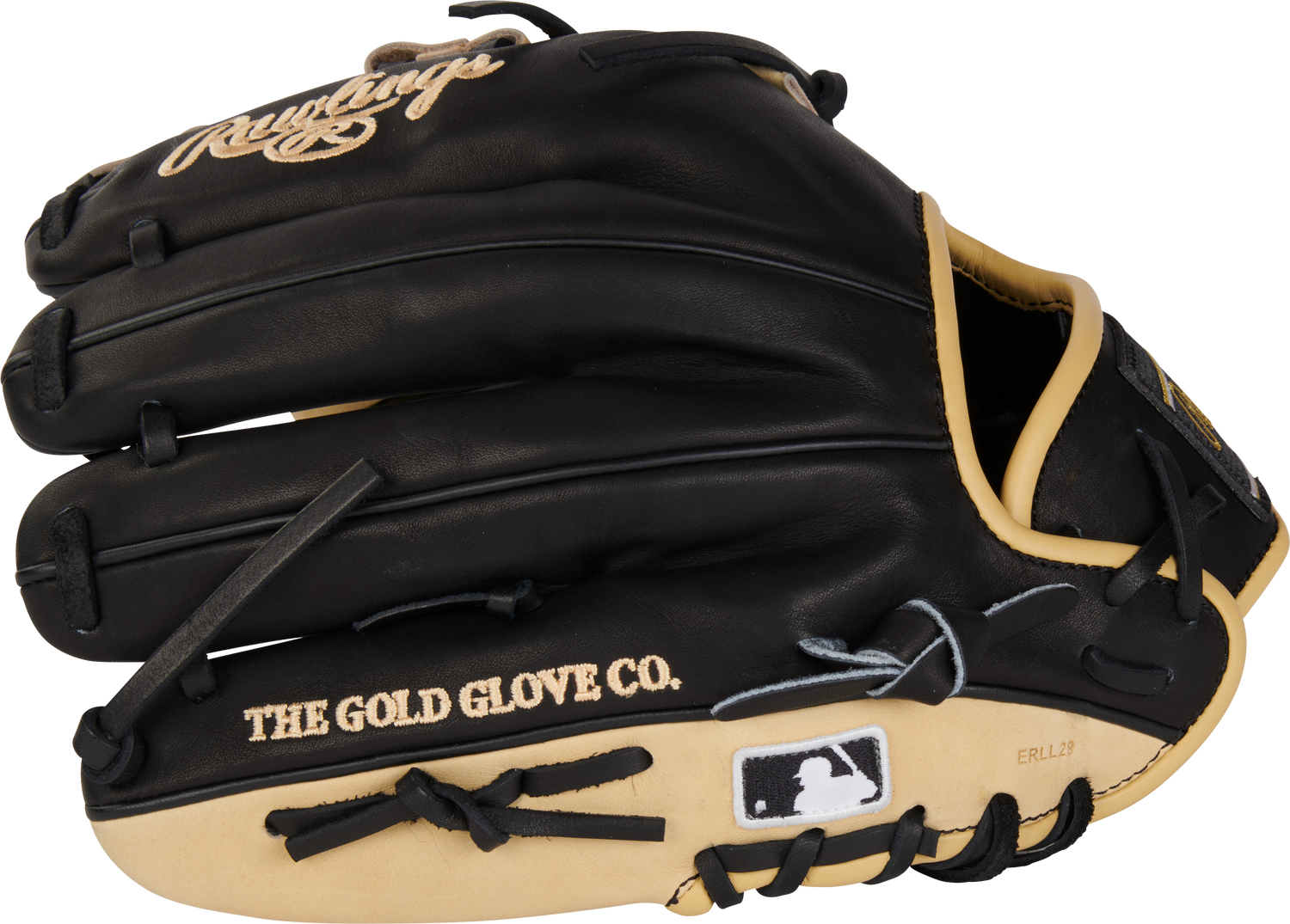 Rawlings-Heart-of-the-Hide-PROR205U-32B-11-75-Inch-Black-Camel-ContoUR-Infield-Baseball-Glove-Front-Back-View